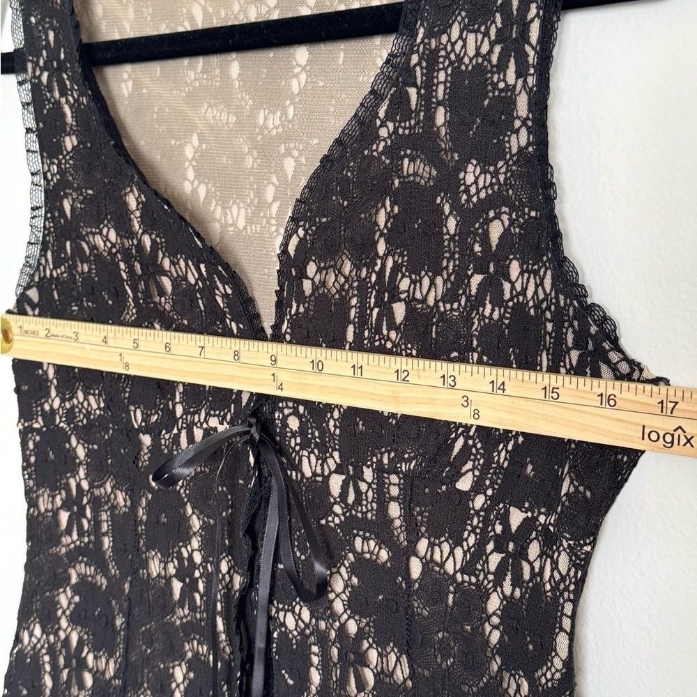 Vintage Anthropologie Odille Black Cream Corset Bustier Whimsigoth Feminine 10 - Picture 7 of 9
